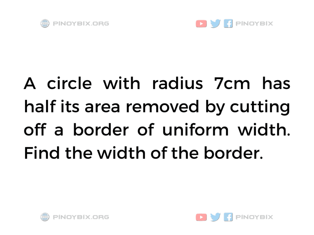 Solution: Find the width of the border