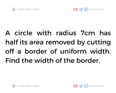 Solution: Find the width of the border