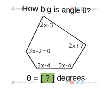 Solution: How big is angle θ (theta)?