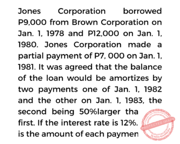 Solution: What is the amount of each payment
