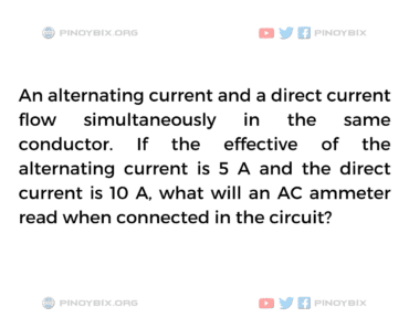 Solution: What will an AC ammeter read when connected in the circuit? Solution: What will an AC ammeter read when connected in the circuit?