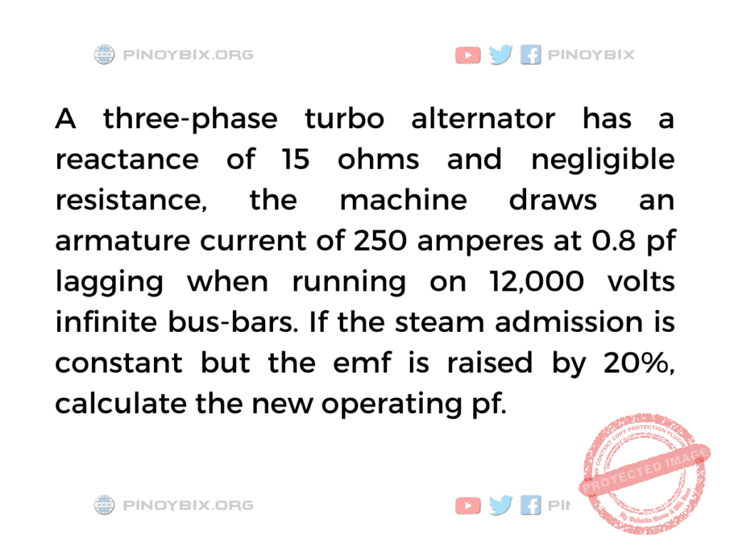 Solution: Calculate the new operating pf