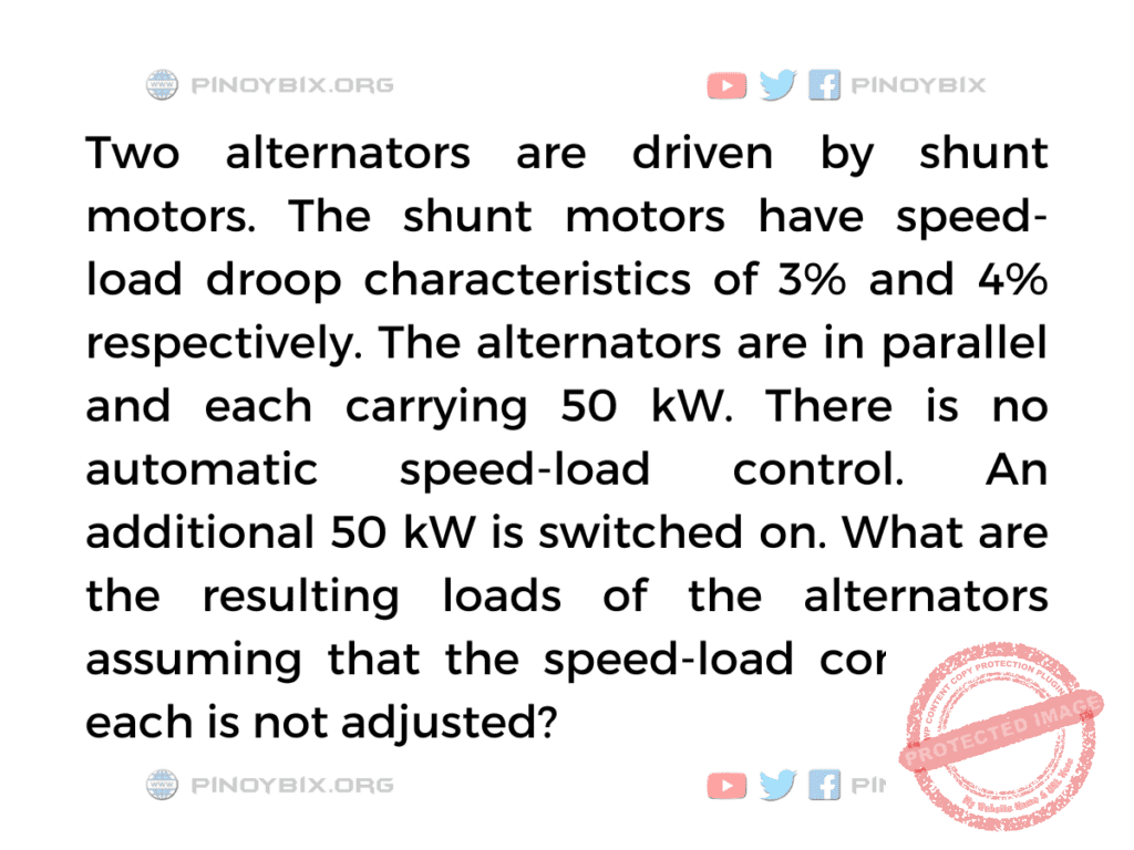 Solution: What are the resulting loads of the alternators