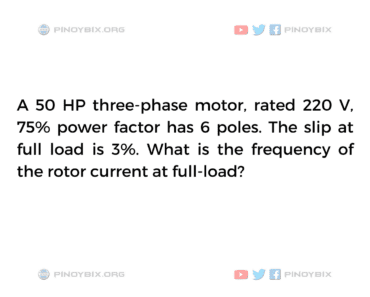 Solution: What is the frequency of the rotor current at full-load?