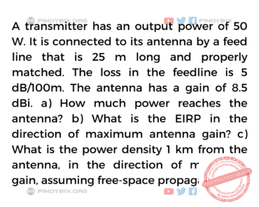 Solution: How much power reaches the antenna? Solution: How much power reaches the antenna?