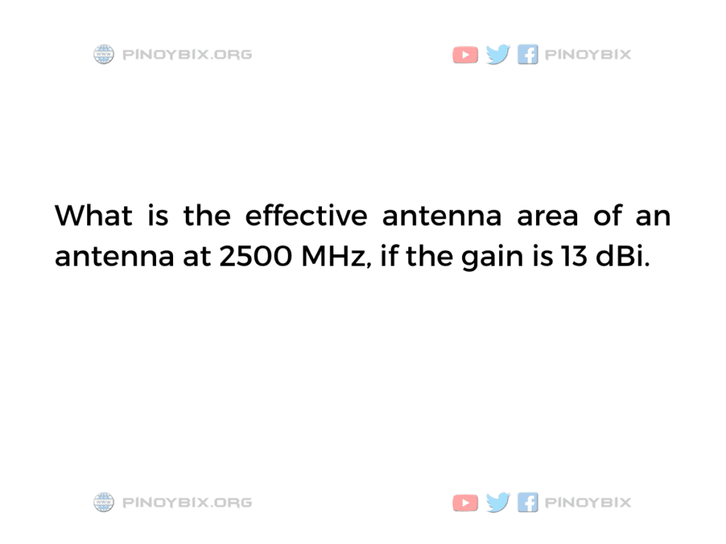 Solution: What is the effective antenna area of an antenna