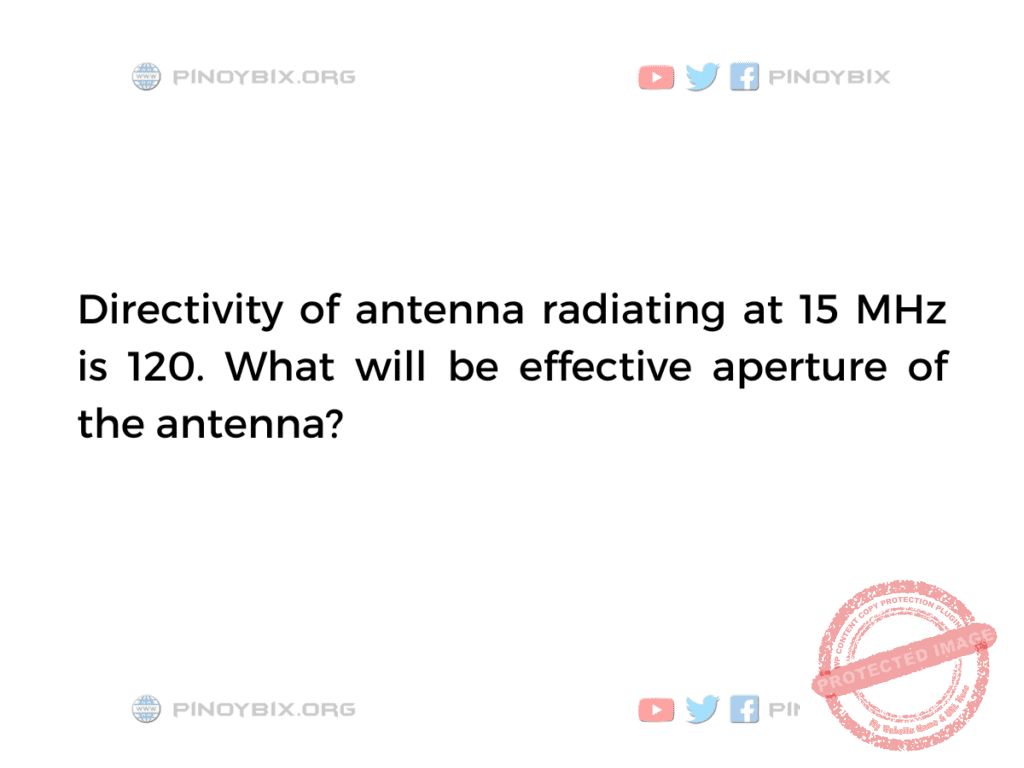 Solution: What will be the effective aperture of the antenna?