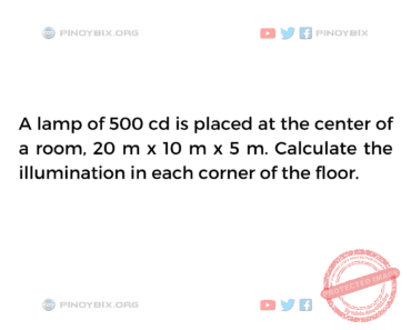 Solution: Calculate the illumination in each corner of the floor