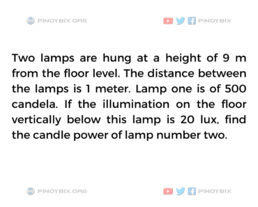 Solution: Find the candle power of lamp number two