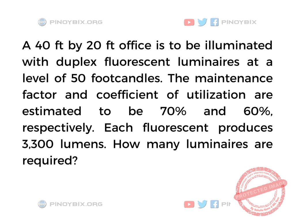 Solution: How many luminaires are required?