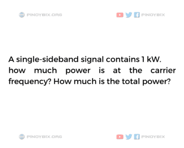 Solution: How much power is at the carrier frequency?
