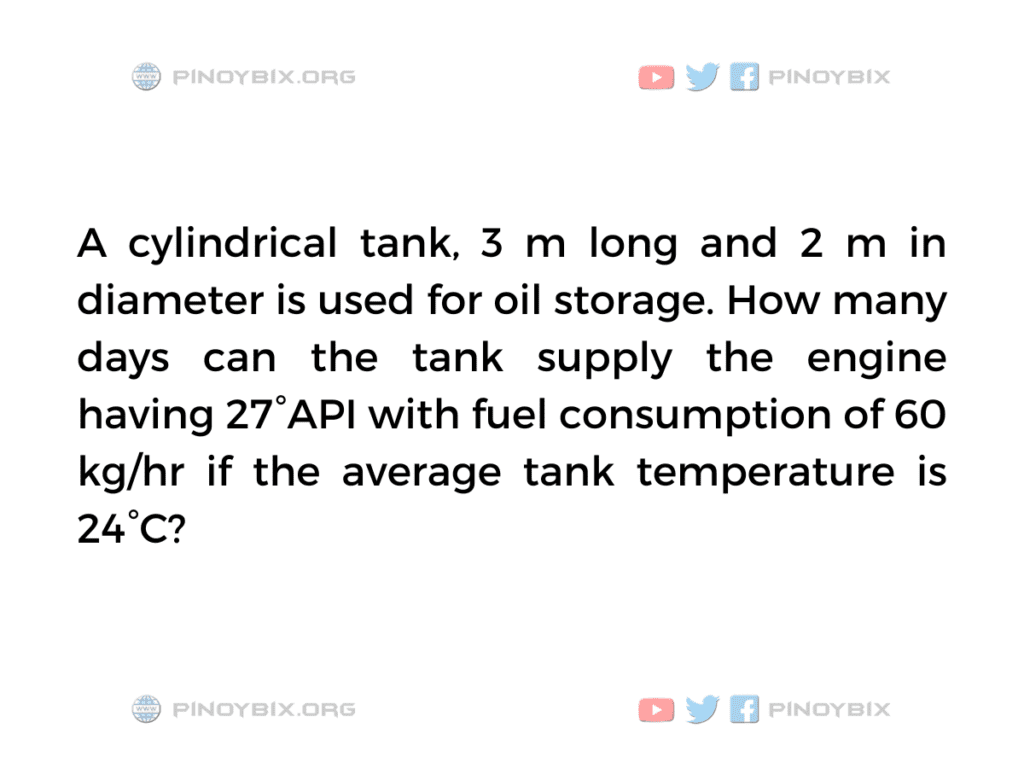 Solution A Cylindrical Tank 3 M Long And 2 M In Diameter Is Used For solution-a-cylindrical-tank-3-m-long-and-2-m-in-diameter-is-used-for