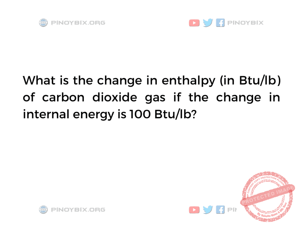 Solution: What is the change in enthalpy (in Btu/lb) of carbon dioxide gas