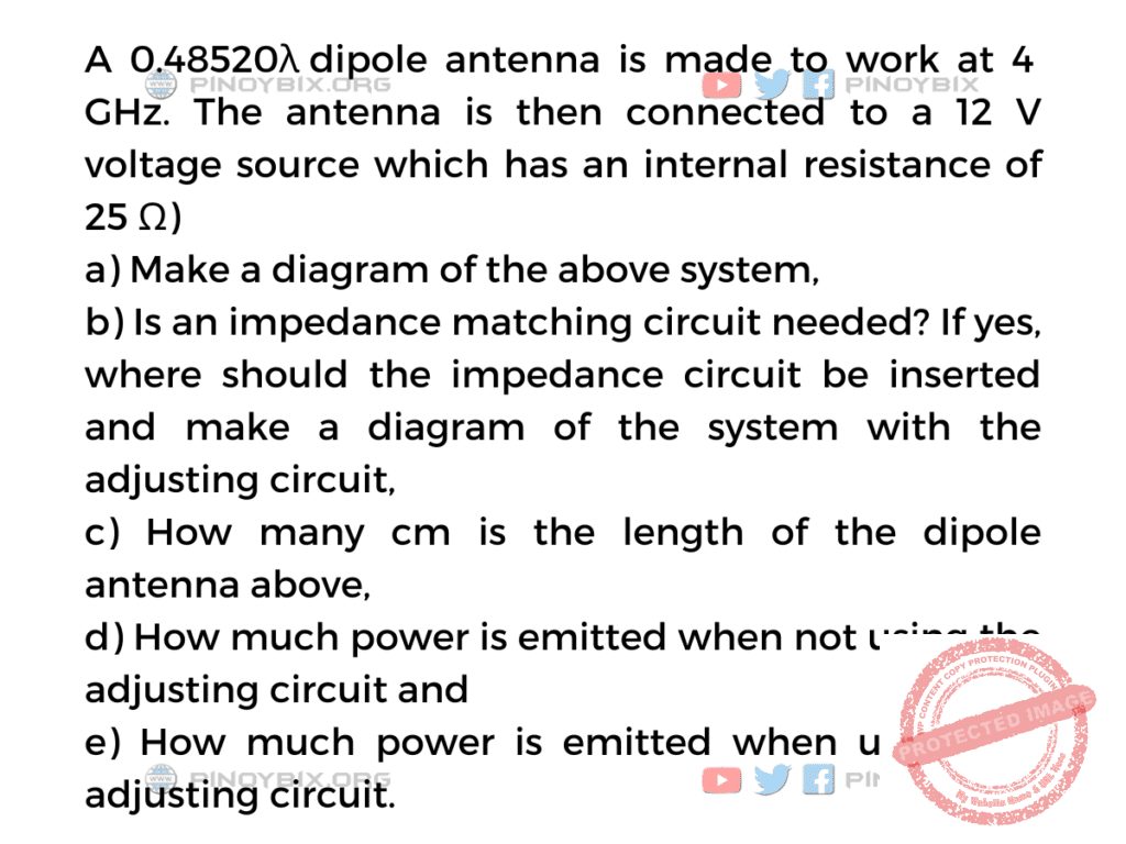 Solution: How much power is emitted when using the adjusting circuit?
