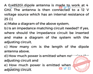 Solution: How much power is emitted when using the adjusting circuit?