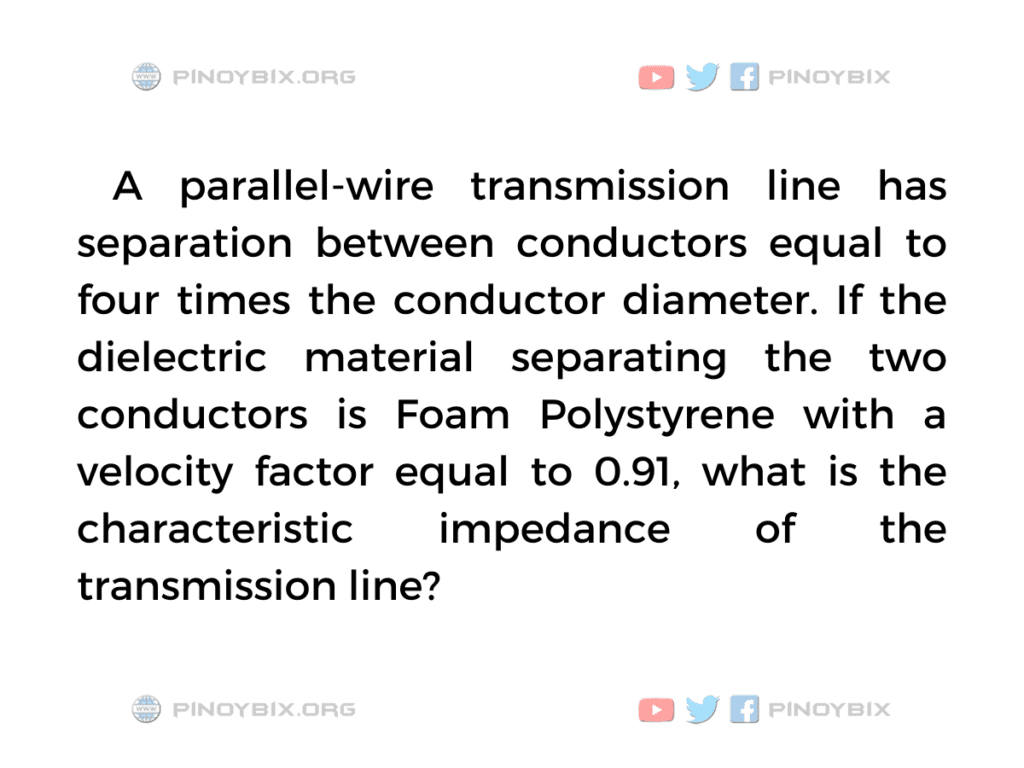 Solution: What is the characteristic impedance of the transmission line?