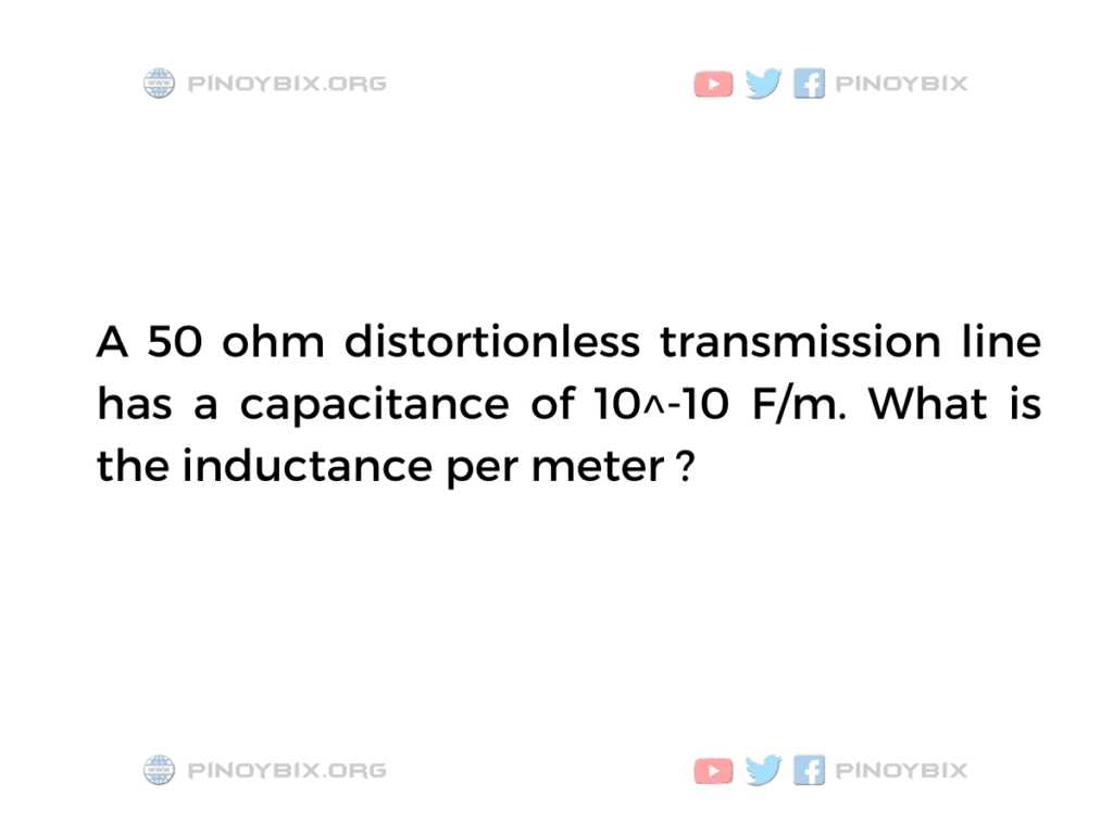 Solution: What is the inductance per meter?