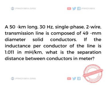 Solution: What is the separation distance between conductors in meter? Solution: What is the separation distance between conductors in meter?