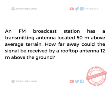 Solution: How far away could the signal be received by a rooftop antenna