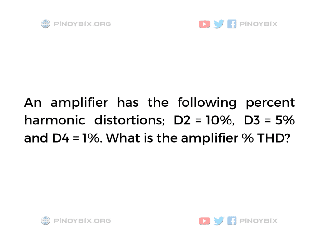 Solution: What is the amplifier % THD?