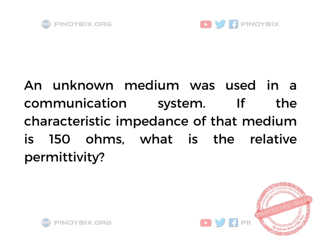 Solution: What is the relative permittivity?