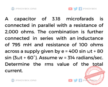 Solution: Determine the rms value of the total current Solution: Determine the rms value of the total current