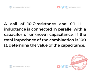 Solution: Determine the value of the capacitance