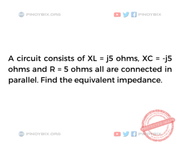 Solution: Find the equivalent impedance