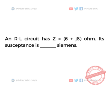Solution: Its susceptance is ______ siemens