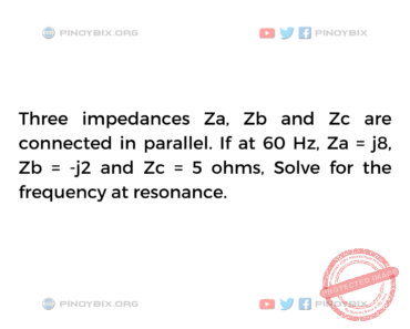 Solution: Solve for the frequency at resonance Solution: Solve for the frequency at resonance