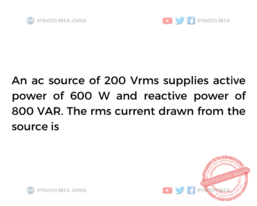 Solution: The rms current drawn from the source is