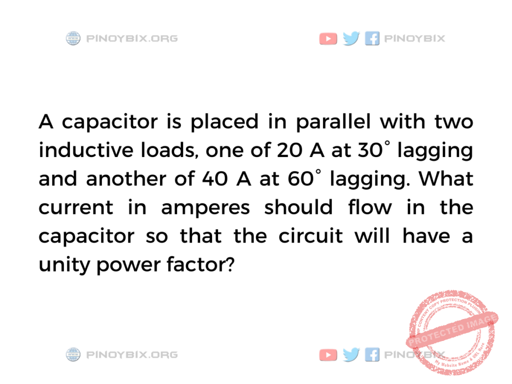 What current in amperes should flow in the capacitor