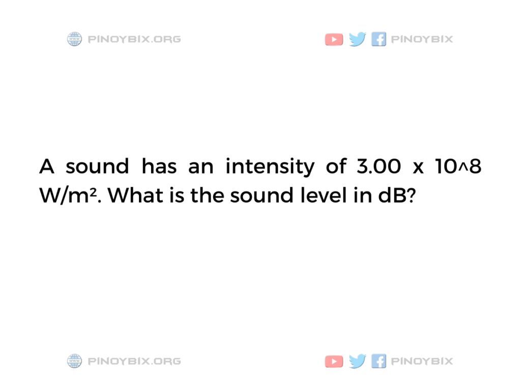 What is the sound level in dB