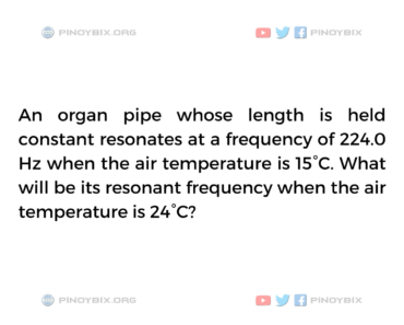 Solution: What will be its resonant frequency when the air temperature is 24°C?