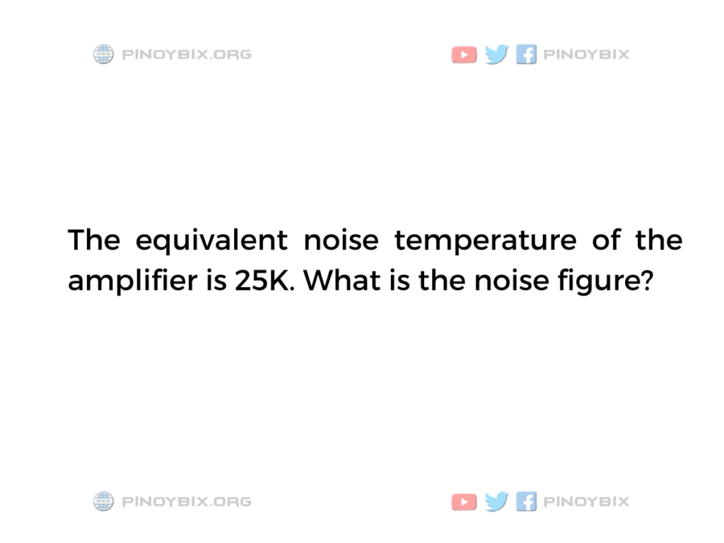 Solution: What is the noise figure?