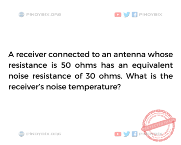Solution: What is the receiver’s noise temperature? Solution: What is the receiver’s noise temperature?