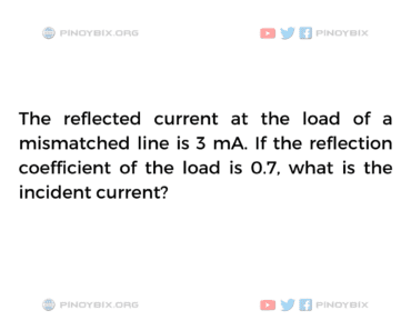 Solution: What is the incident current?
