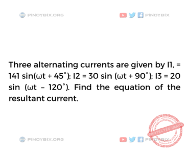 Solution: Find the equation of the resultant current Solution: Find the equation of the resultant current
