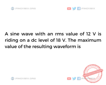 Solution: The maximum value of the resulting waveform is Solution: The maximum value of the resulting waveform is