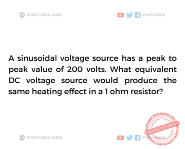 Solution: What equivalent DC voltage source would produce the same heating effect