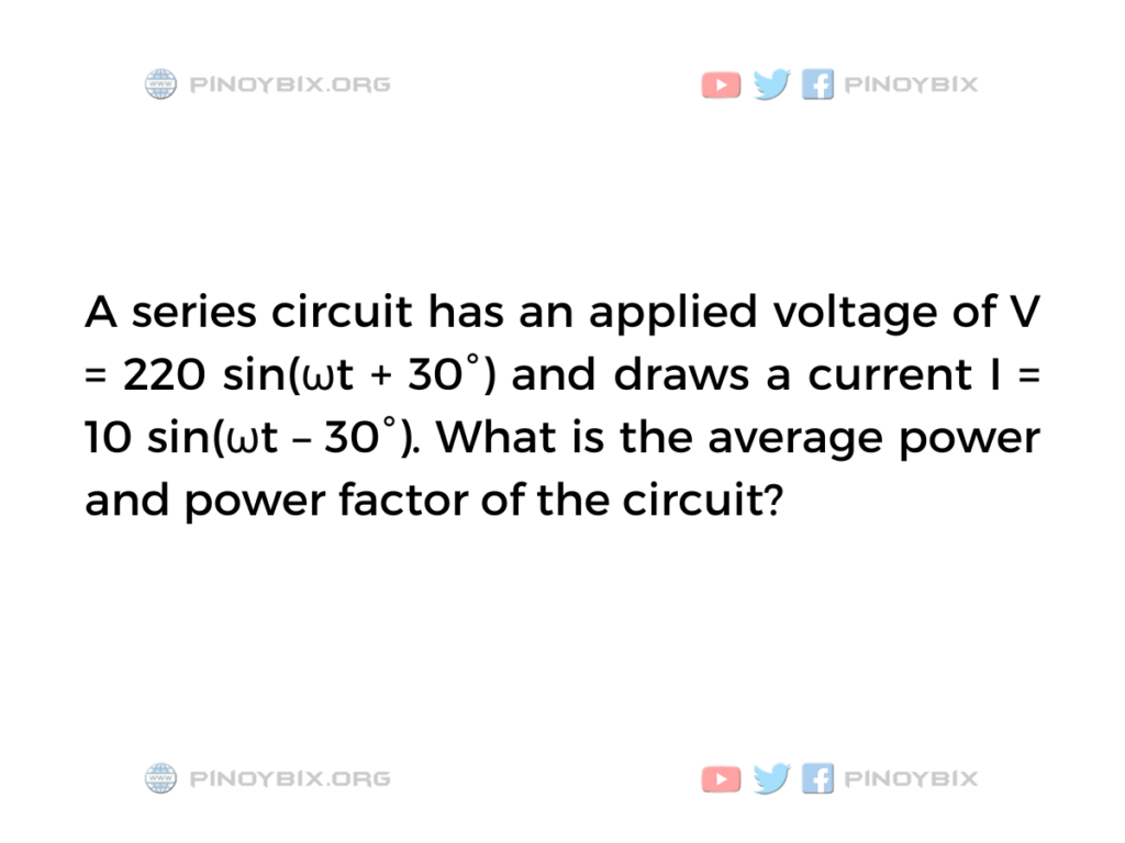 Solution: What is the average power and power factor of the circuit?