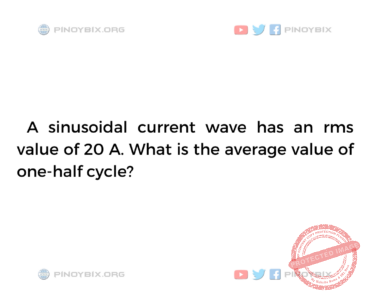 Solution: What is the average value of one-half cycle?