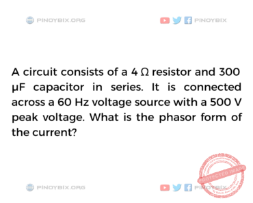 Solution: What is the phasor form of the current?