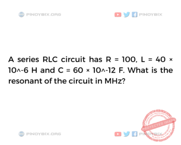 Solution: What is the resonant of the circuit in MHz?
