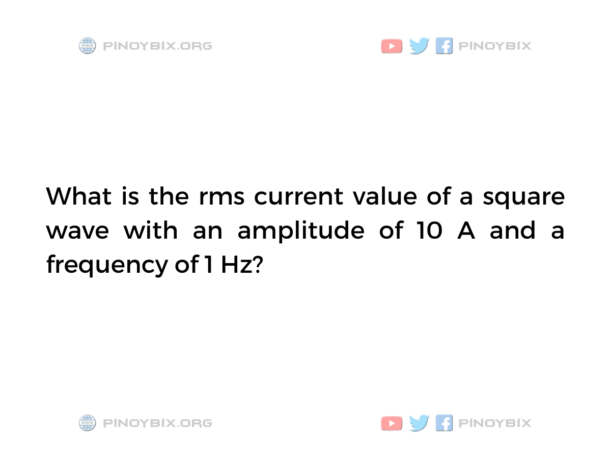 Solution: What is the rms current value of a square wave
