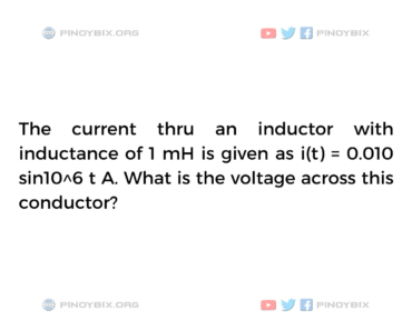 Solution: What is the voltage across this conductor?