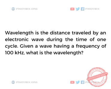 Solution: What is the wavelength?
