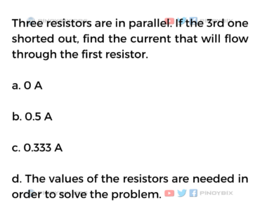 Solution: Find the current that will flow through the first resistor