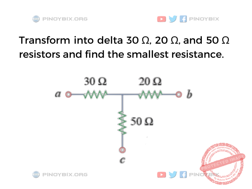 Solution: Find the smallest resistance