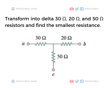 Solution: Find the smallest resistance